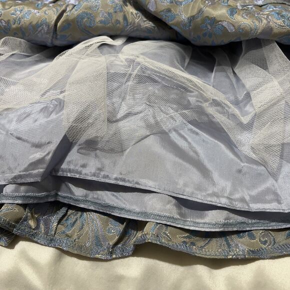 NWT Jessica McClintock Dress Y2K VTG Womens 6 Blue Strapless Fit & Flare Midi - Picture 12 of 15